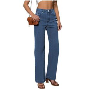 NEW ETTELO Mid Waisted Straight Leg Jean- Women's 14